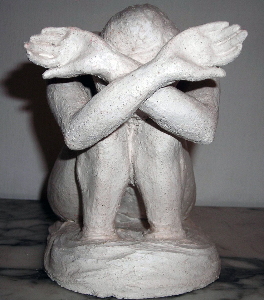 Difesa (vista fronte, argilla bianca)