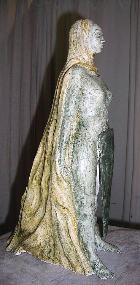 Guerriera (vista lato sx - argilla dipinta)