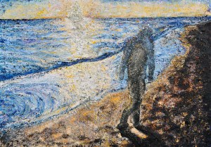 Il pellegrino errante (olio su tela, 150x100)