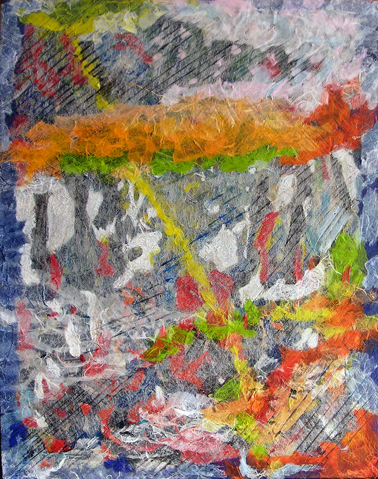 Macchie bianche (tecnica mista su legno, 60x80)