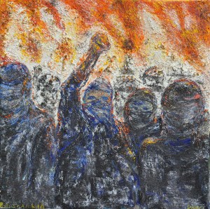 Tumulto (olio su tela, 60x60)