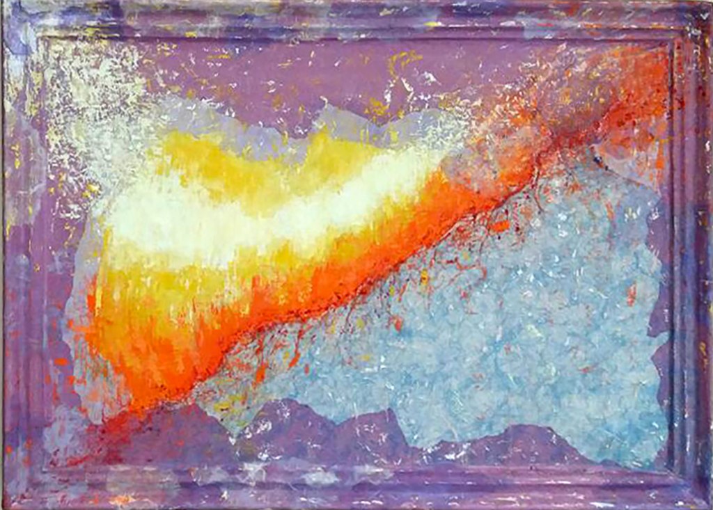 Luce e fuoco (tecnica mista, 90x60)