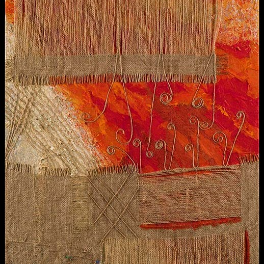 La casa comune brucia (tecnica mista - 50x100 - 2022)