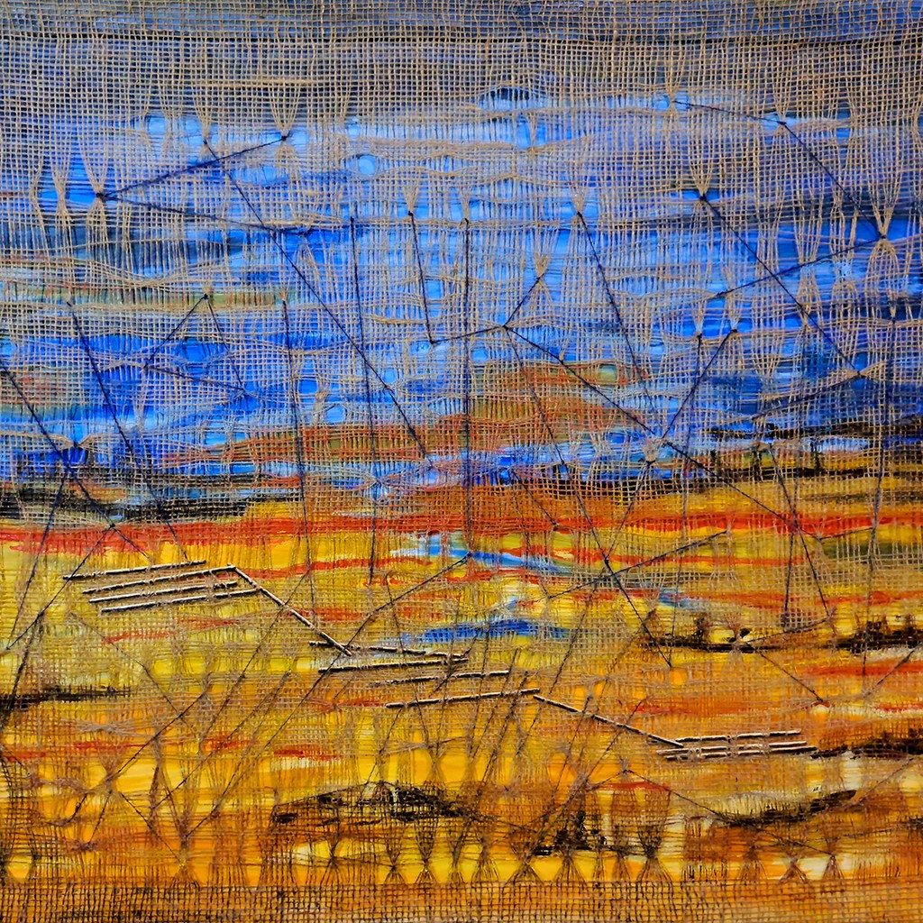 Tempo lacerato (tecnica mista - 1010x90 - 2022)