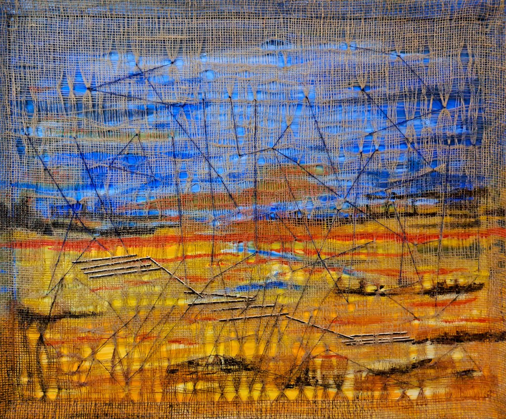 Tempo lacerato (tecnica mista - 1010x90 - 2022)