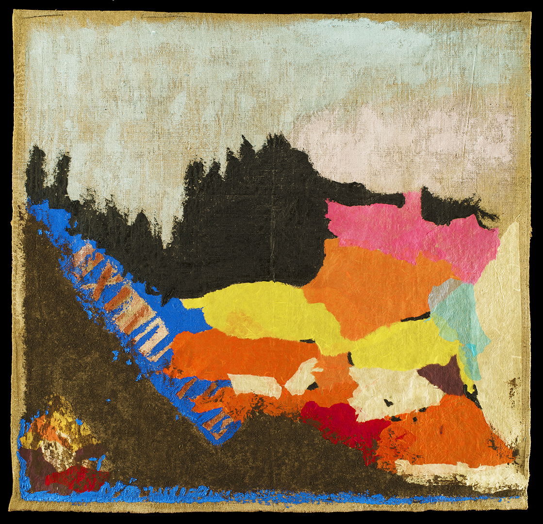 Senza titolo 02 (tecnica mista su tela di iuta - 114x120 - 2025)