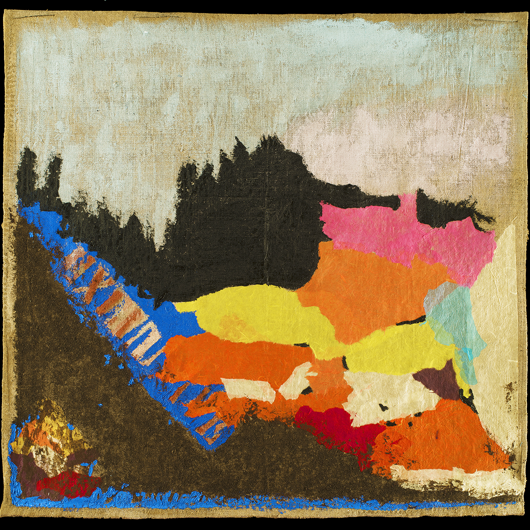 Senza titolo 02 (tecnica mista su tela di iuta - 114x120 - 2025)