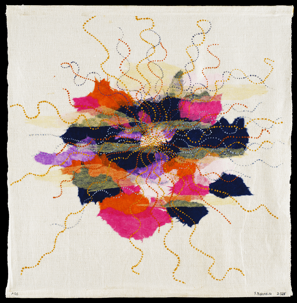 Senza titolo 06 (tecnica mista su tela di lino - 62x60 - 2025)