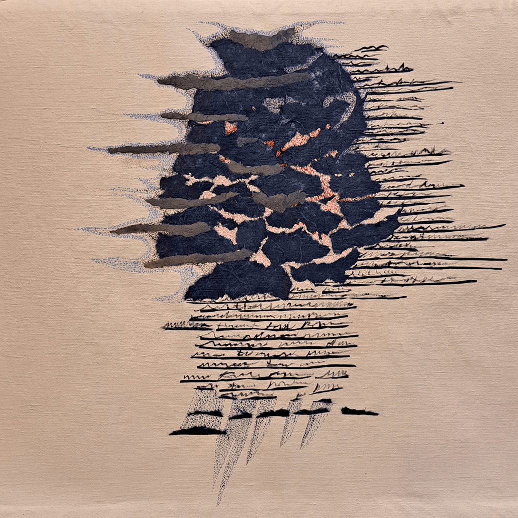 Senza titolo 16 (tecnica mista su tela di lino - 70x67 - 2026)