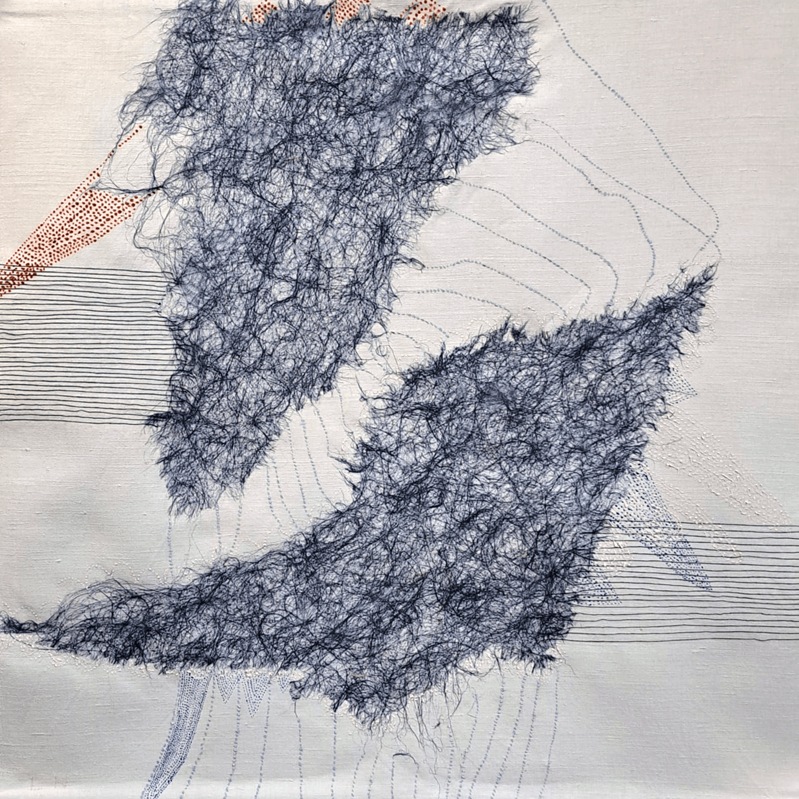 Senza titolo 17 (tecnica mista su lino -  69x69 - 2026)